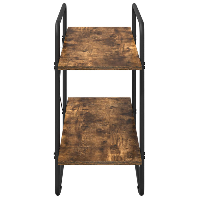 Raft pentru cărți 2 niveluri 100 x 35 x 70 cm PB Stejar fumuriu WALTI