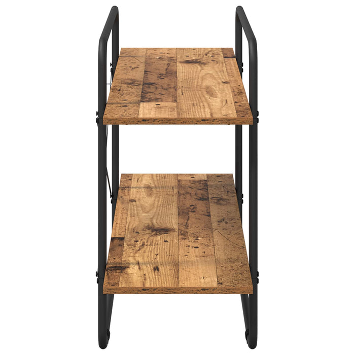 Raft pentru cărți 2 niveluri 100 x 35 x 70 cm PB Lemn de stejar WALTI