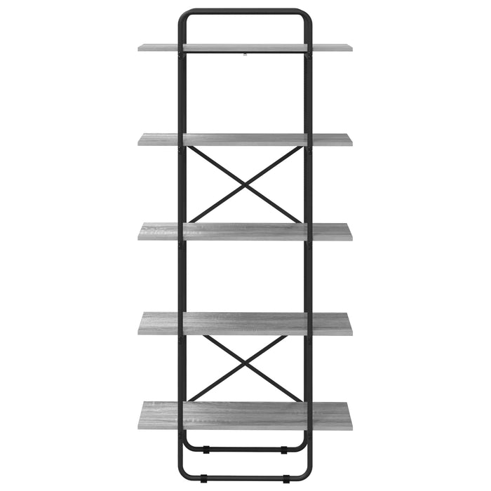 Raft pentru cărți 5 niveluri 80 x 35 x 175,5 cm PB Sonoma gri WALTI