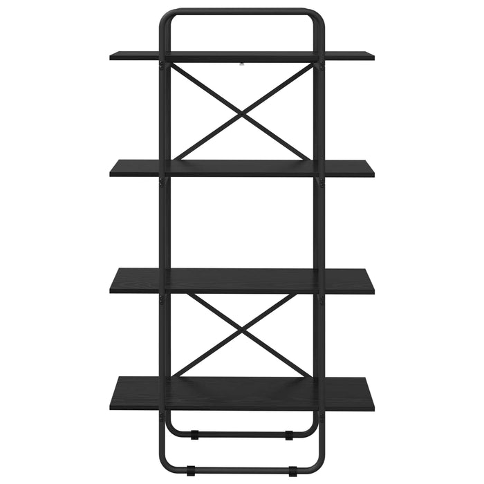 Raft pentru cărți 4 niveluri 80 x 35 x 140 cm PB Stejar Negru WALTI