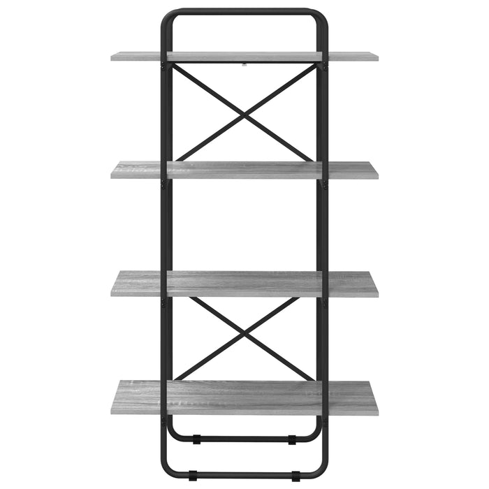 Raft pentru cărți 4 niveluri 80 x 35 x 140 cm PB Sonoma gri WALTI