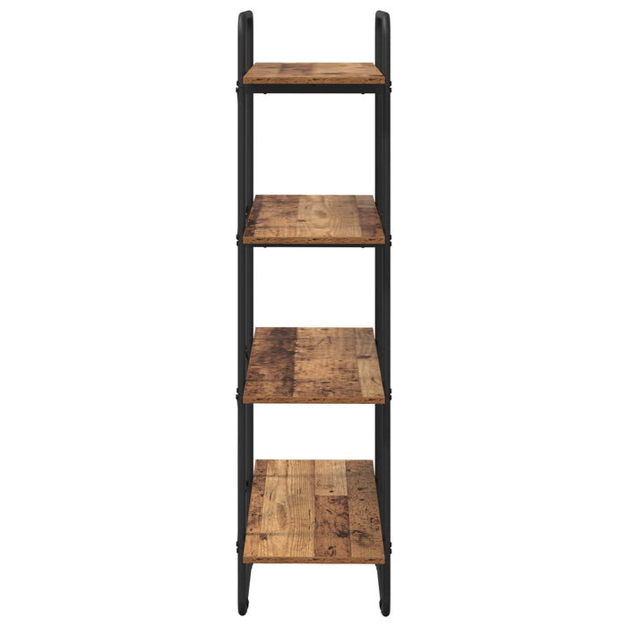 Raft pentru cărți 4 niveluri 80 x 35 x 140 cm PB Lemn de stejar WALTI