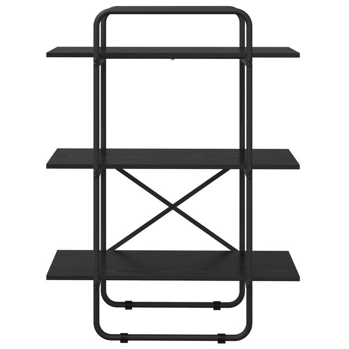 Raft pentru cărți 3 niveluri 80 x 35 x 105 cm PB Stejar Negru WALTI