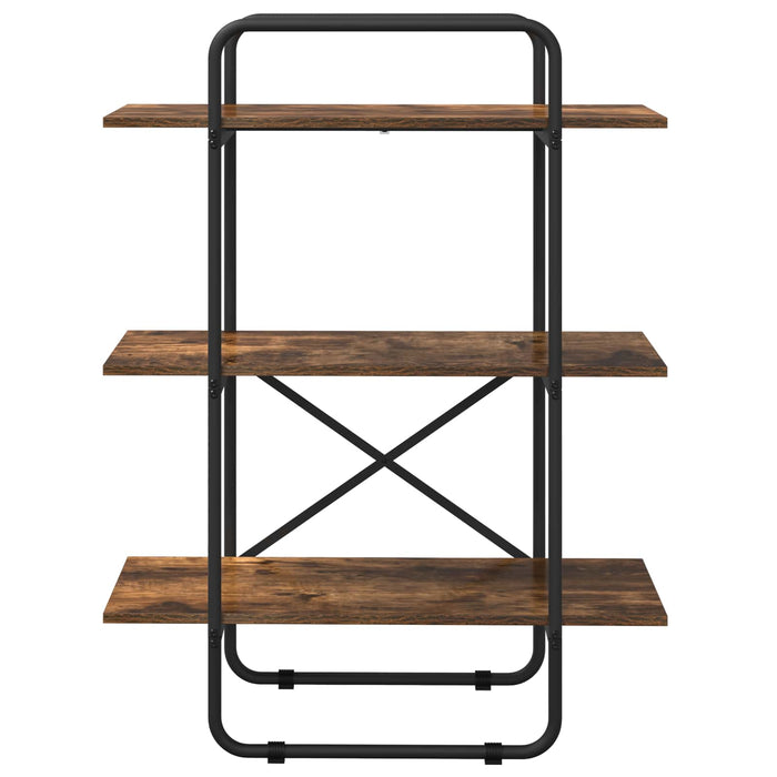 Raft pentru cărți 3 niveluri 80 x 35 x 105 cm PB Stejar fumuriu WALTI