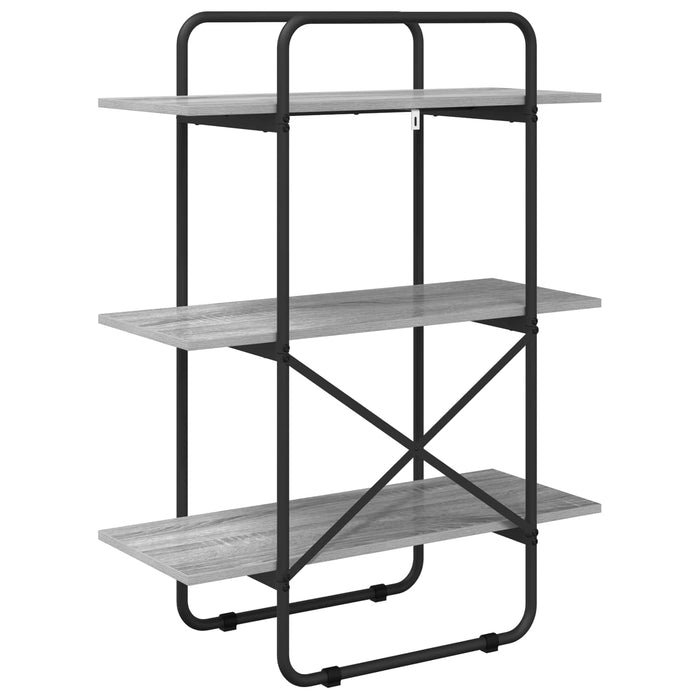 Raft pentru cărți 3 niveluri 80 x 35 x 105 cm PB Sonoma gri WALTI