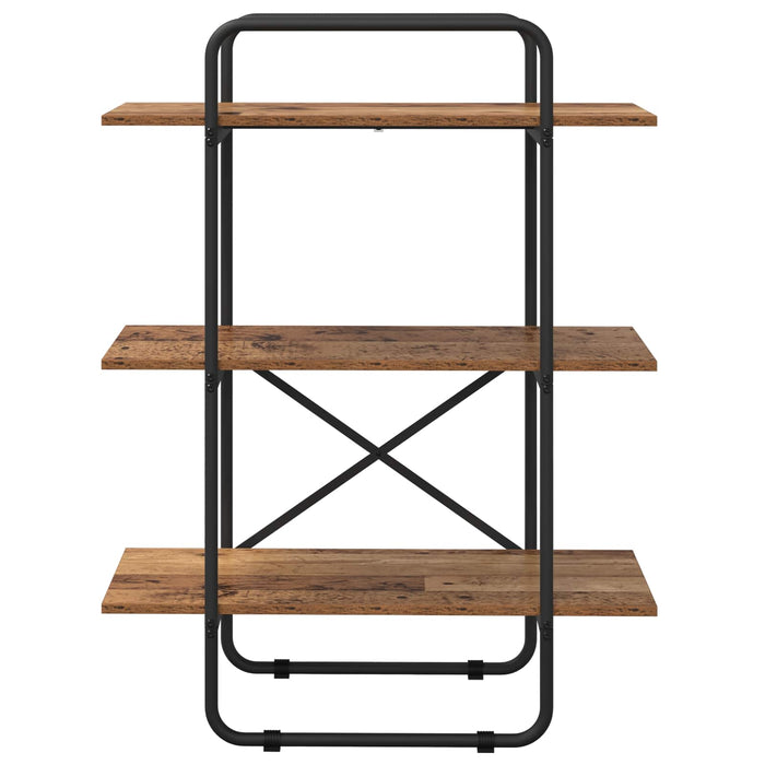 Raft pentru cărți 3 niveluri 80 x 35 x 105 cm PB Lemn de stejar WALTI
