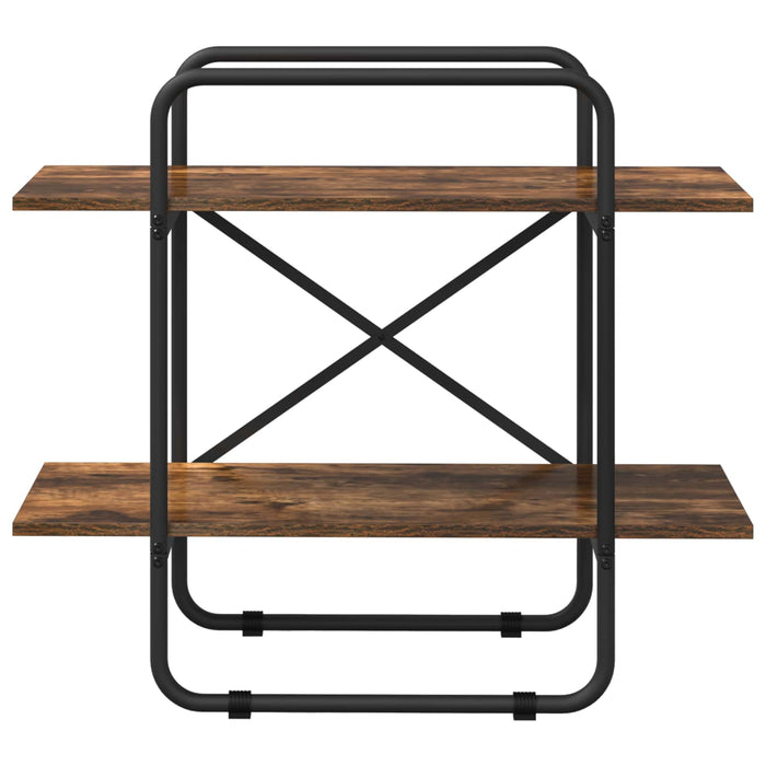 Raft pentru cărți 2 niveluri 80 x 35 x 70 cm PB Stejar fumuriu WALTI