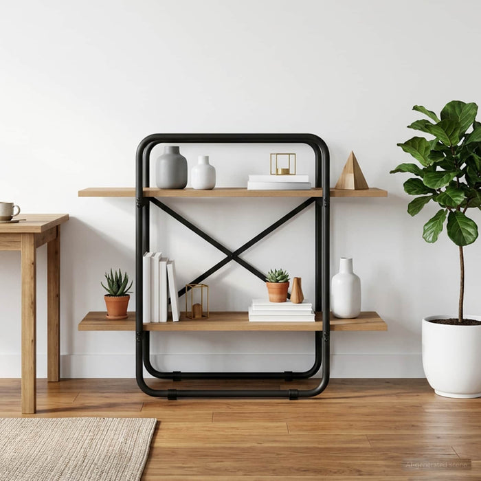 Raft pentru cărți 2 niveluri 80 x 35 x 70 cm PB WALTI