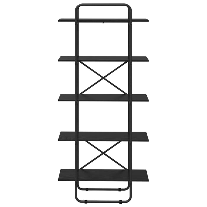 Raft pentru cărți 5 niveluri 60 x 35 x 175,5 cm PB Stejar Negru WALTI