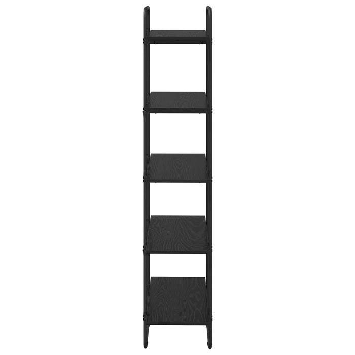 Raft pentru cărți 5 niveluri 60 x 35 x 175,5 cm PB Stejar Negru WALTI