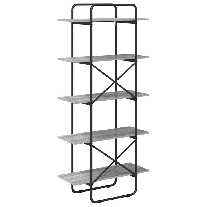 Raft pentru cărți 5 niveluri 60 x 35 x 175,5 cm PB Sonoma gri WALTI