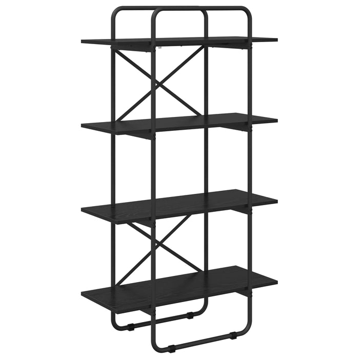 Raft pentru cărți 4 niveluri 60 x 35 x 140 cm PB Stejar Negru WALTI
