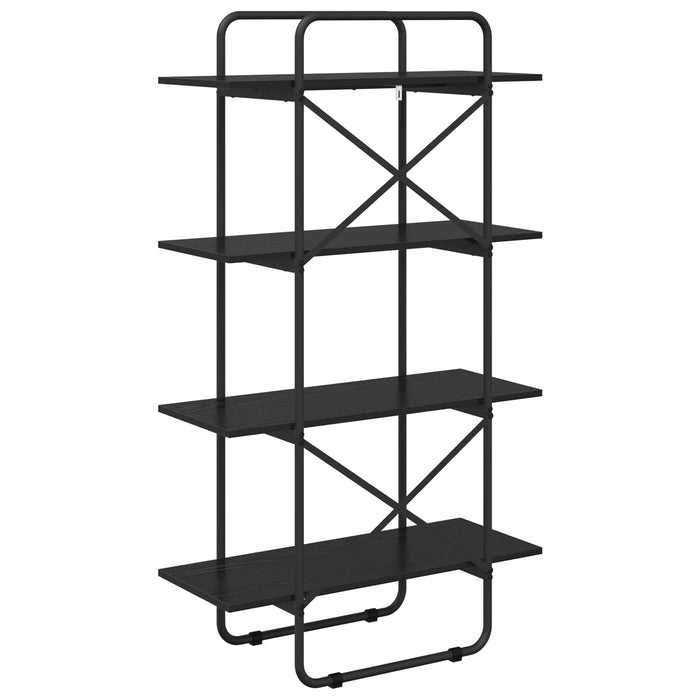 Raft pentru cărți 4 niveluri 60 x 35 x 140 cm PB Stejar Negru WALTI
