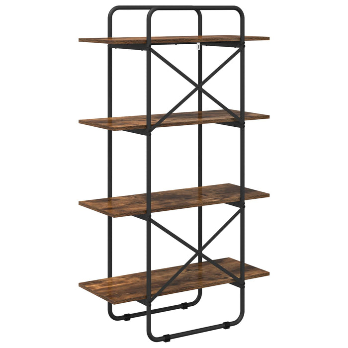 Raft pentru cărți 4 niveluri 60 x 35 x 140 cm PB Stejar fumuriu WALTI