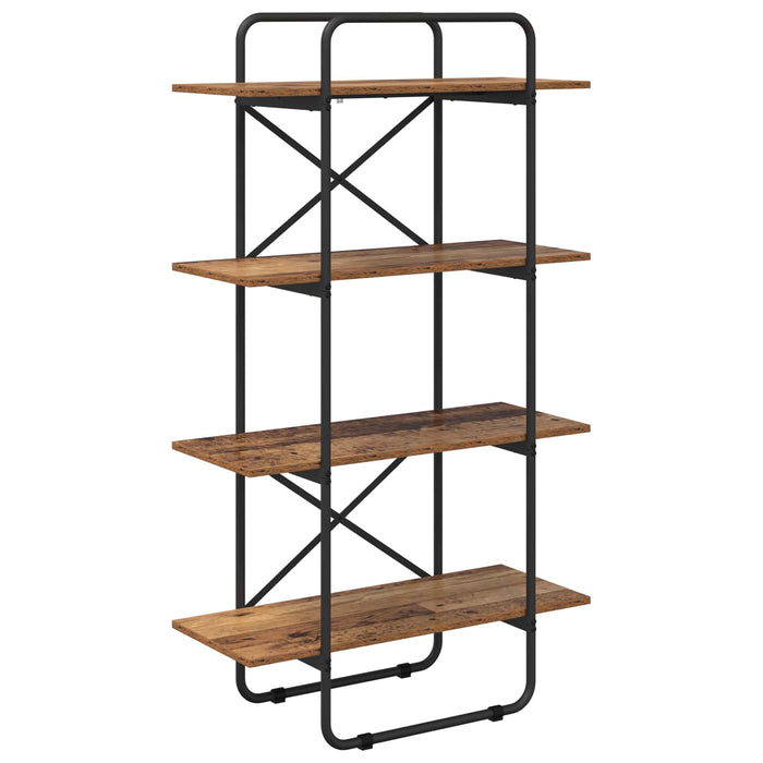 Raft pentru cărți 4 niveluri 60 x 35 x 140 cm PB Lemn de stejar WALTI