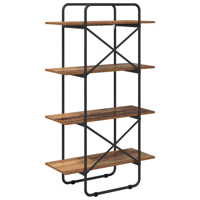 Raft pentru cărți 4 niveluri 60 x 35 x 140 cm PB Lemn de stejar WALTI
