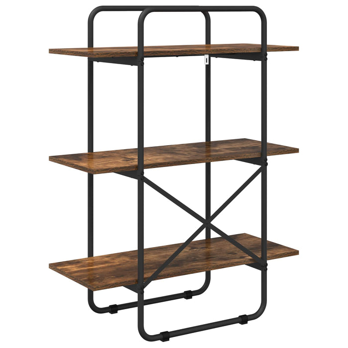 Raft pentru cărți 3 niveluri 60 x 35 x 105 cm PB Stejar fumuriu WALTI