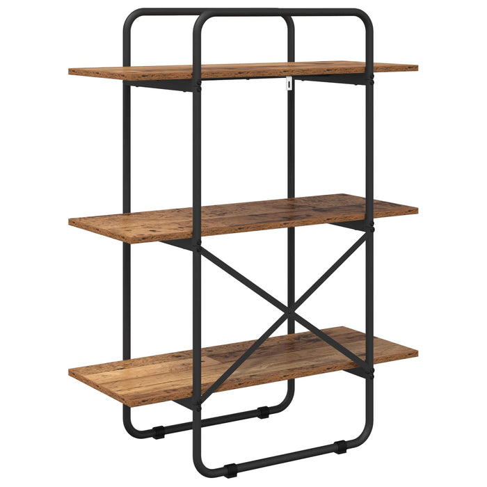 Raft pentru cărți 3 niveluri 60 x 35 x 105 cm PB Lemn de stejar WALTI