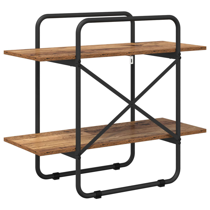 Raft pentru cărți 2 niveluri 60 x 35 x 70 cm PB Lemn de stejar WALTI