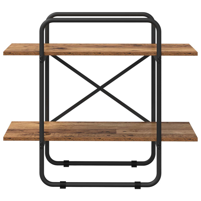 Raft pentru cărți 2 niveluri 60 x 35 x 70 cm PB Lemn de stejar WALTI