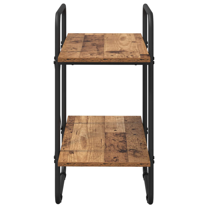 Raft pentru cărți 2 niveluri 60 x 35 x 70 cm PB Lemn de stejar WALTI