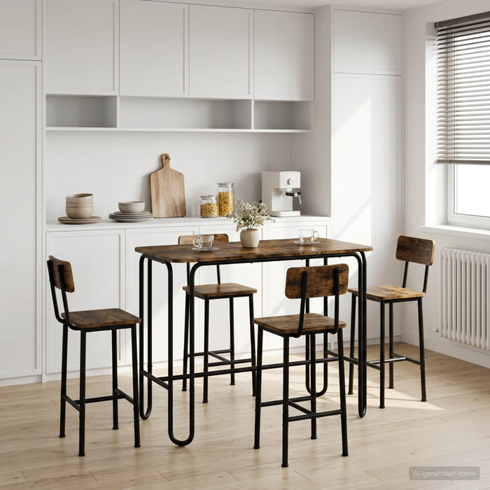Masă de dining 100 x 50 x 75 cm Lemn prelucrat Stejar fumuriu WALTI