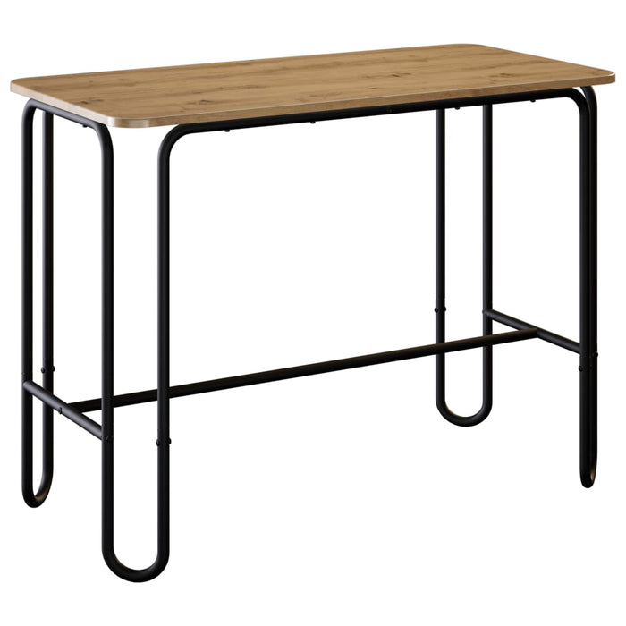 Masă de dining 100 x 50 x 75 cm Lemn prelucrat Stejar Artizanal WALTI