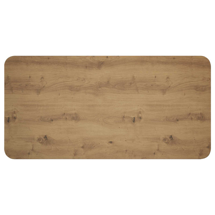 Masă de dining 100 x 50 x 75 cm Lemn prelucrat Stejar Artizanal WALTI