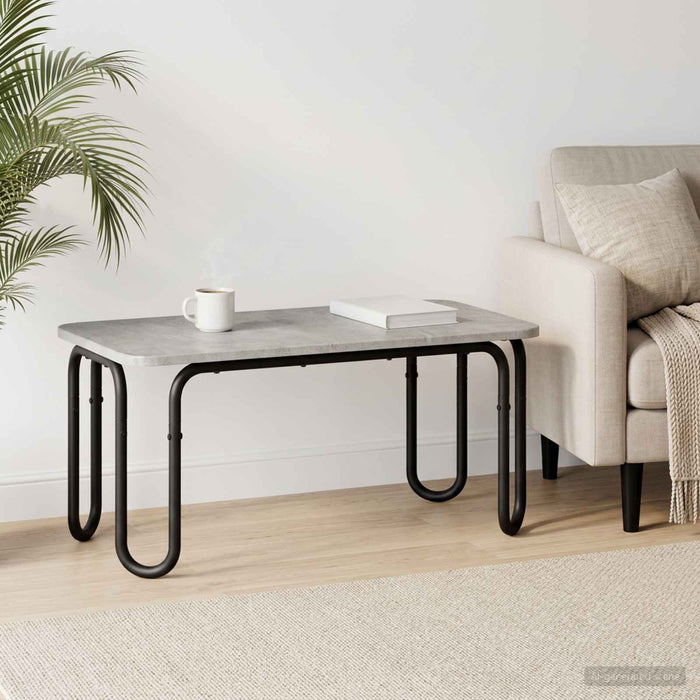 Masă de cafea Gri Beton 100 x 50 x 45 cm Lemn prelucrat WALTI