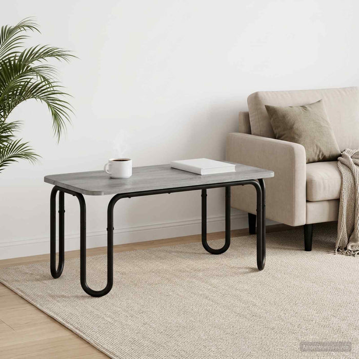Masă de cafea Sonoma gri 100 x 50 x 45 cm Lemn prelucrat WALTI