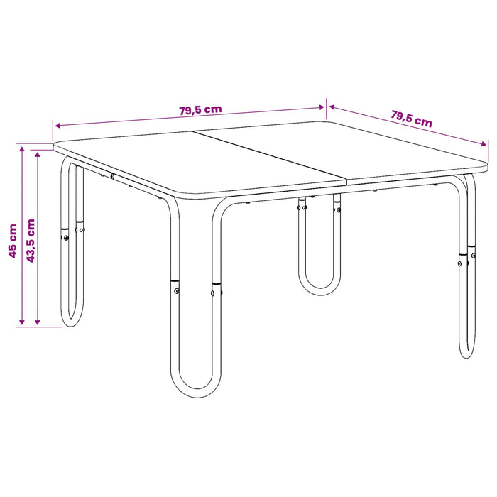Masă de cafea Sonoma gri 79,5 x 79,5 x 45 cm Lemn prelucrat WALTI