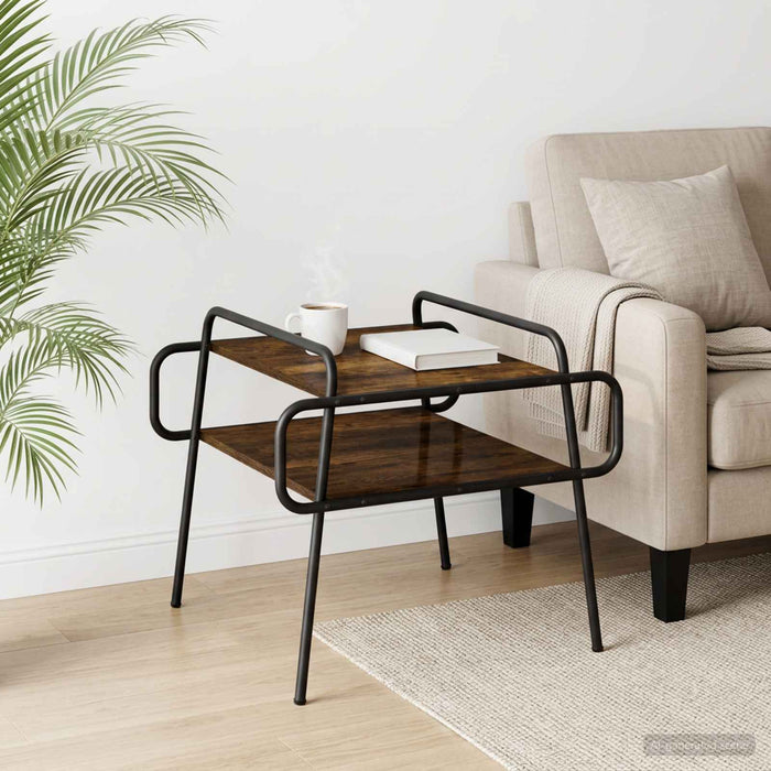 Masă de cafea Stejar fumuriu 60 x 60 x 51 cm Lemn prelucrat WALTI