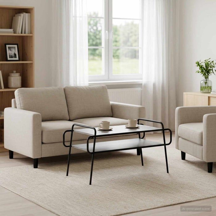 Masă de cafea Sonoma gri 100 x 50 x 51 cm Lemn prelucrat WALTI