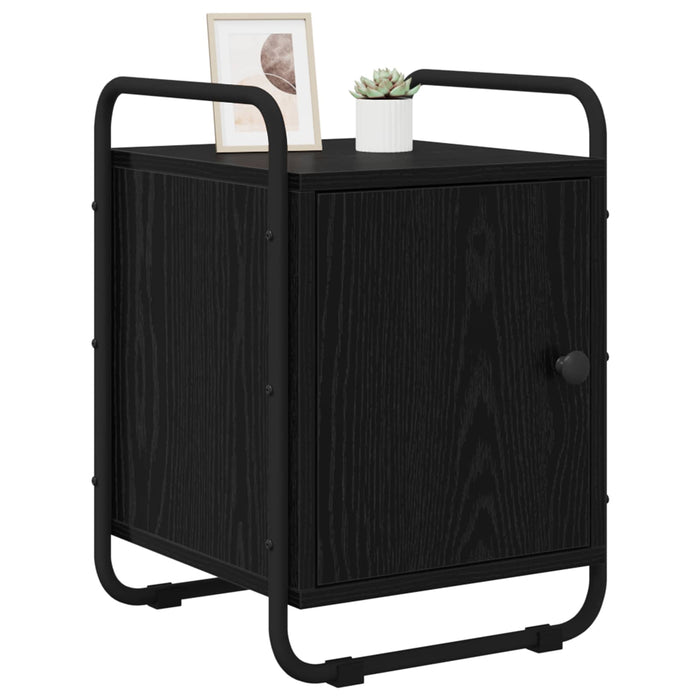 Dulap de noapte 2 buc. Stejar Negru 35 x 36,5 x 50 cm WALTI