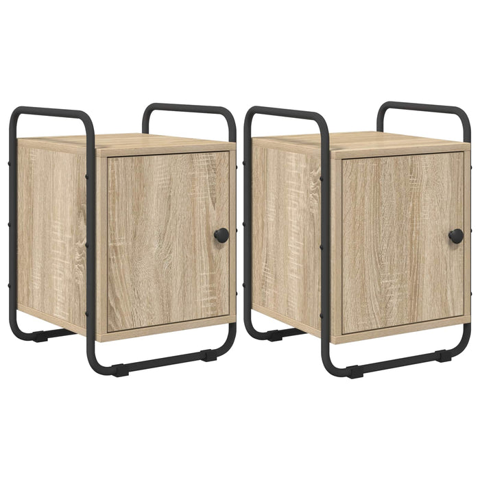 Dulap de noapte 2 buc. Stejar Sonoma 35 x 36,5 x 50 cm WALTI