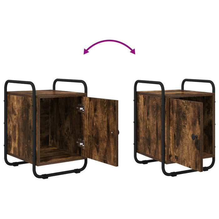 Dulap de noapte Stejar fumuriu 35 x 36,5 x 50 cm Lemn prelucrat WALTI