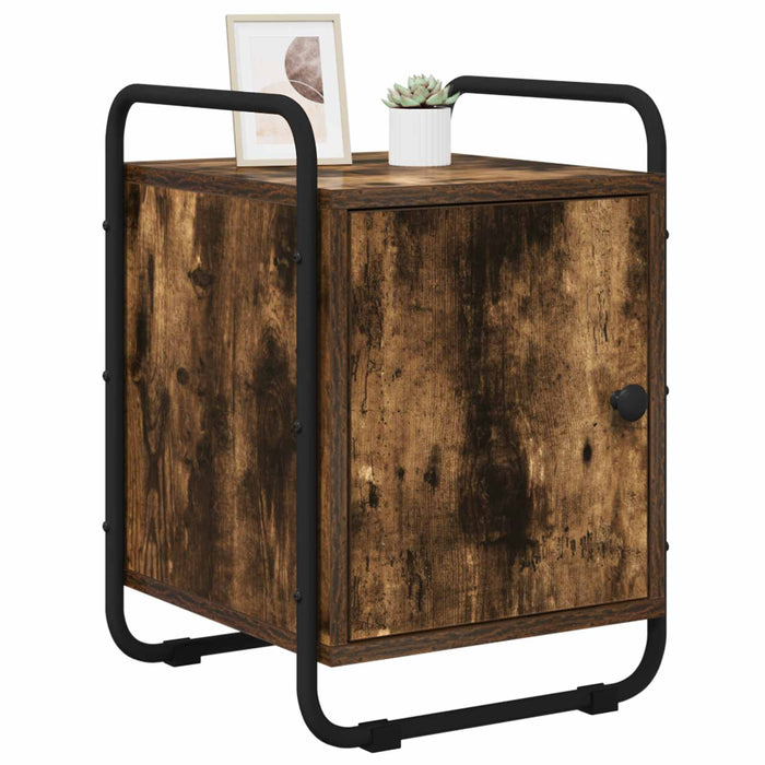 Dulap de noapte Stejar fumuriu 35 x 36,5 x 50 cm Lemn prelucrat WALTI