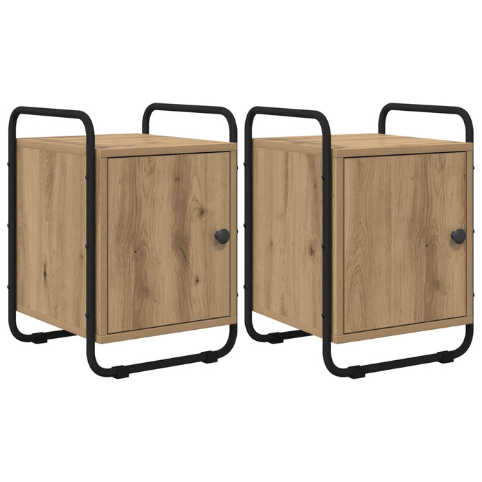 Dulap de noapte 2 buc. Stejar Artizanal 35 x 36,5 x 50 cm WALTI