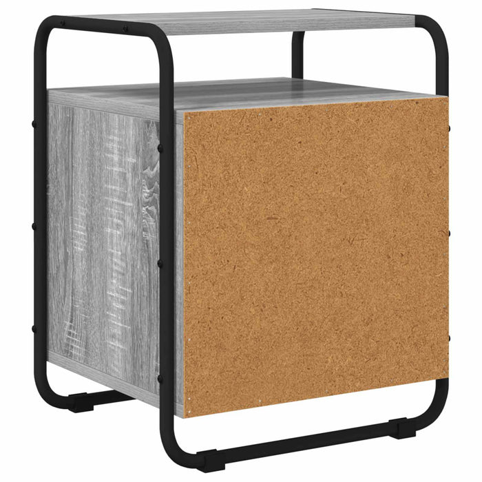 Dulap de noapte 2 buc. Sonoma gri Lemn prelucrat WALTI