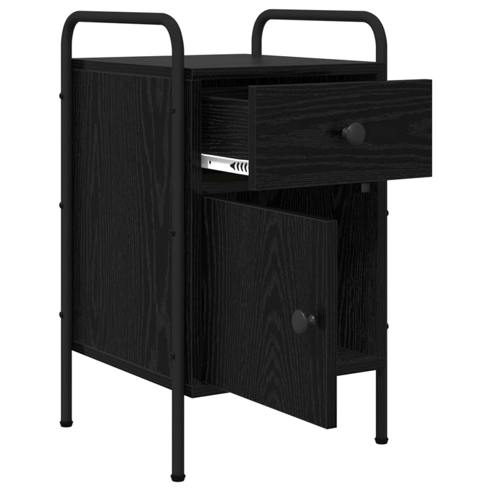 Dulap de noapte 2 buc. Stejar Negru 35 x 36,5 x 61 cm WALTI