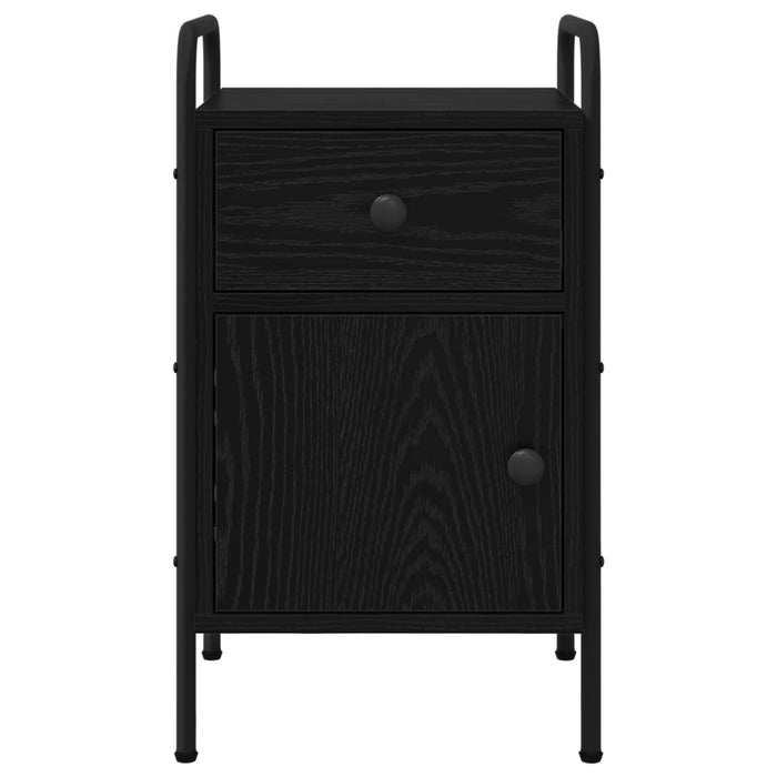 Dulap de noapte 2 buc. Stejar Negru 35 x 36,5 x 61 cm WALTI