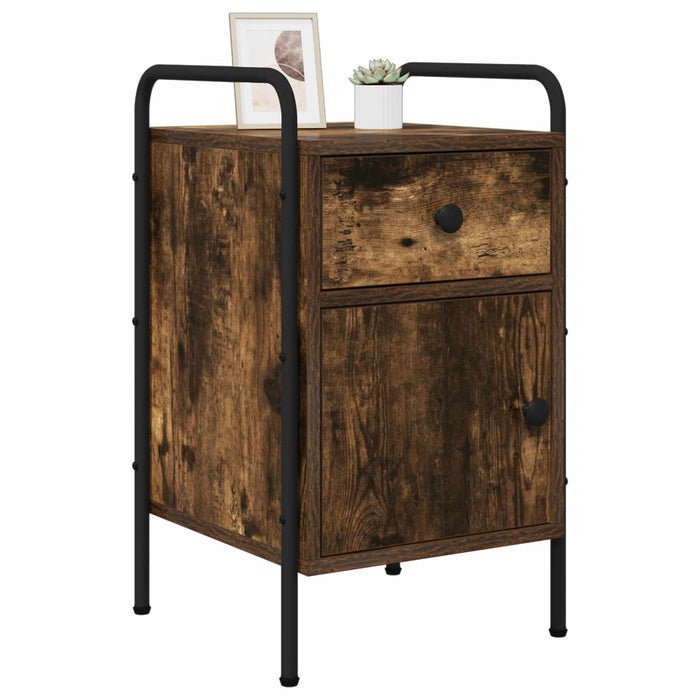 Dulap de noapte Stejar fumuriu 35 x 36,5 x 61 cm Lemn prelucrat WALTI