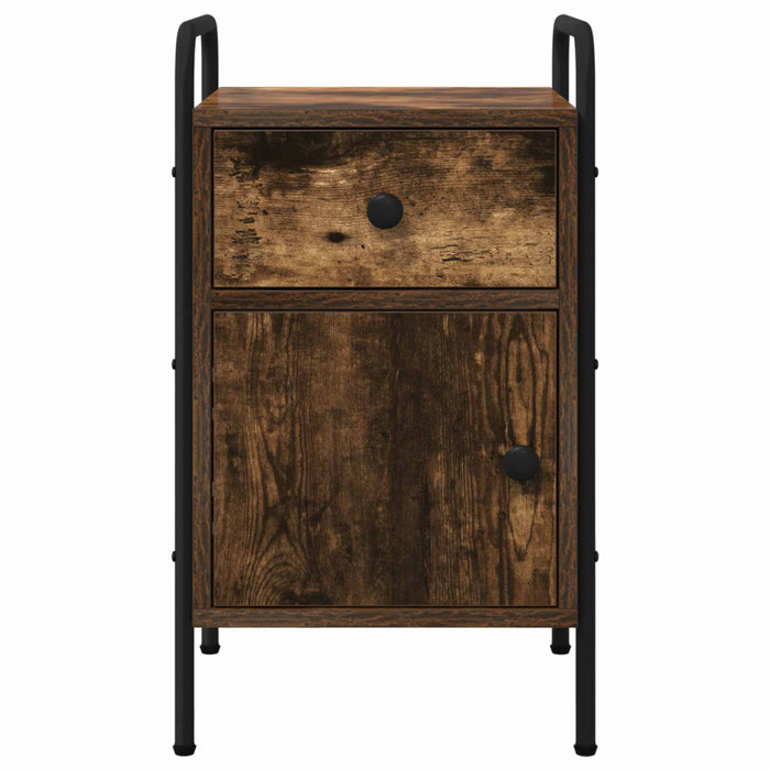 Dulap de noapte 2 buc. Stejar fumuriu 35 x 36,5 x 61 cm WALTI