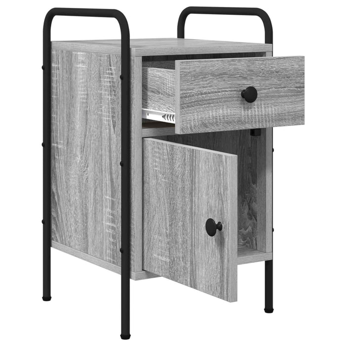 Dulap de noapte 2 buc. Sonoma gri 35 x 36,5 x 61 cm WALTI