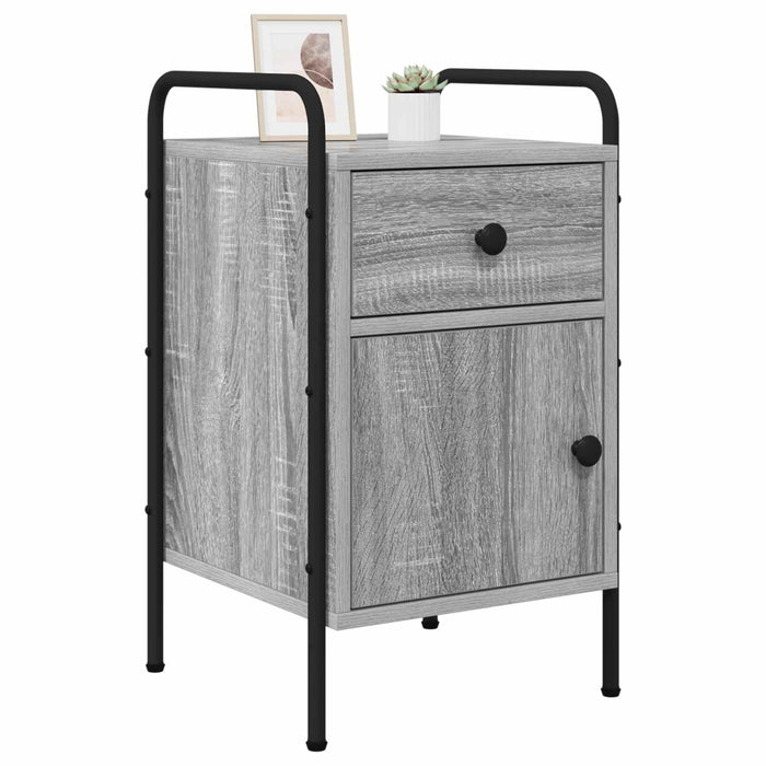 Dulap de noapte 2 buc. Sonoma gri 35 x 36,5 x 61 cm WALTI