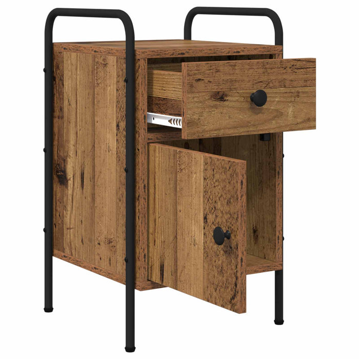 Dulap de noapte 2 buc. Lemn vechi 35 x 36,5 x 61 cm WALTI