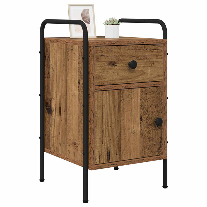 Dulap de noapte 2 buc. Lemn vechi 35 x 36,5 x 61 cm WALTI