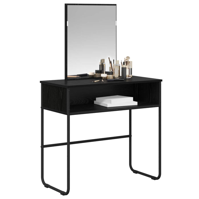 Masă de Machiaj Stejar Negru 81 x 40 x 131 cm Lemn prelucrat WALTI