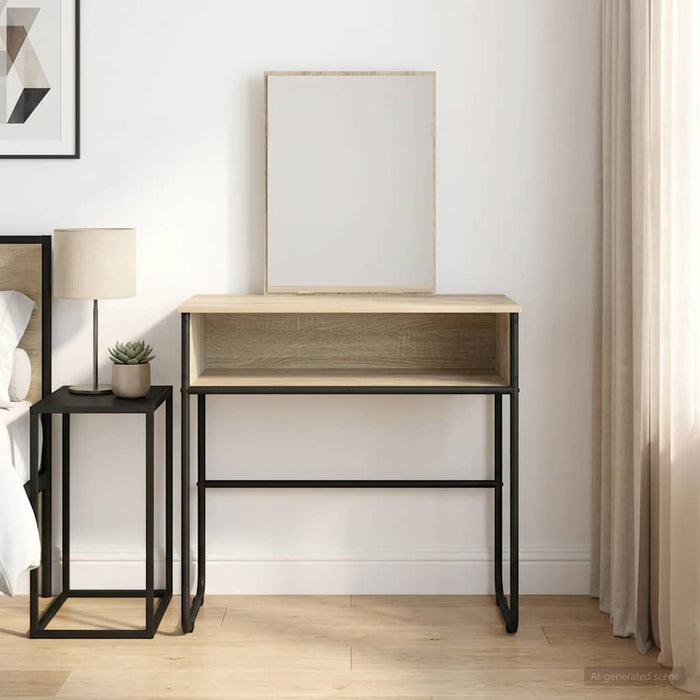 Masă de Machiaj Stejar Sonoma 81 x 40 x 131 cm Lemn prelucrat WALTI
