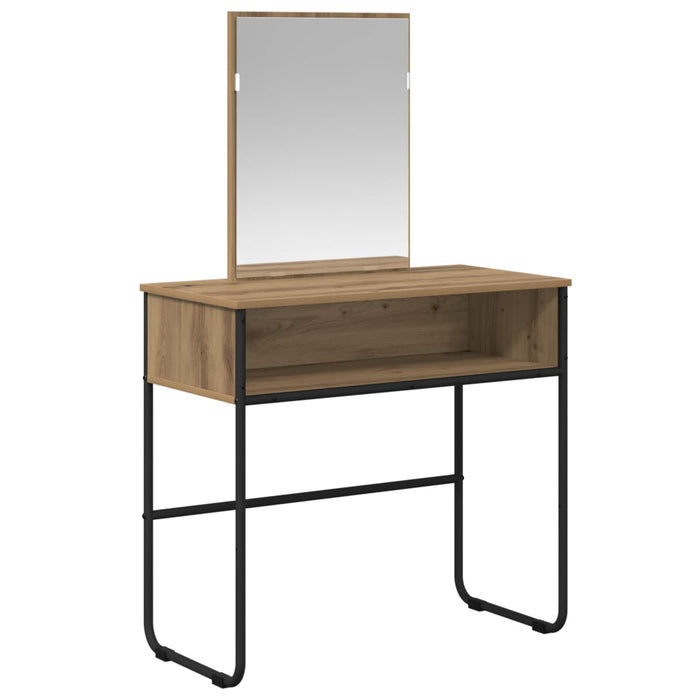 Masă de Machiaj cu raft Stejar Artizanal 81 x 40 x 131 cm WALTI